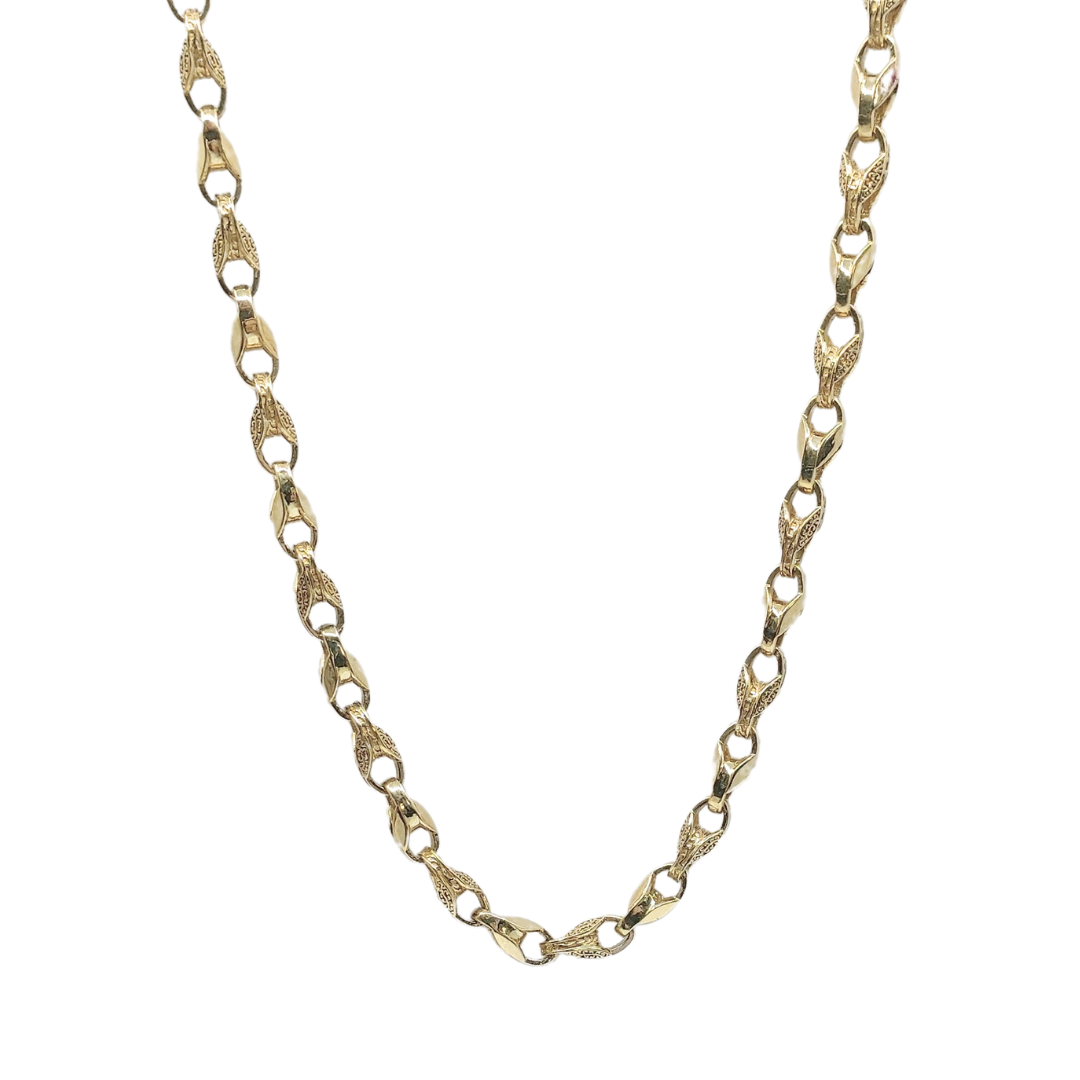 9ct Yellow Gold Tulip Chain 22"