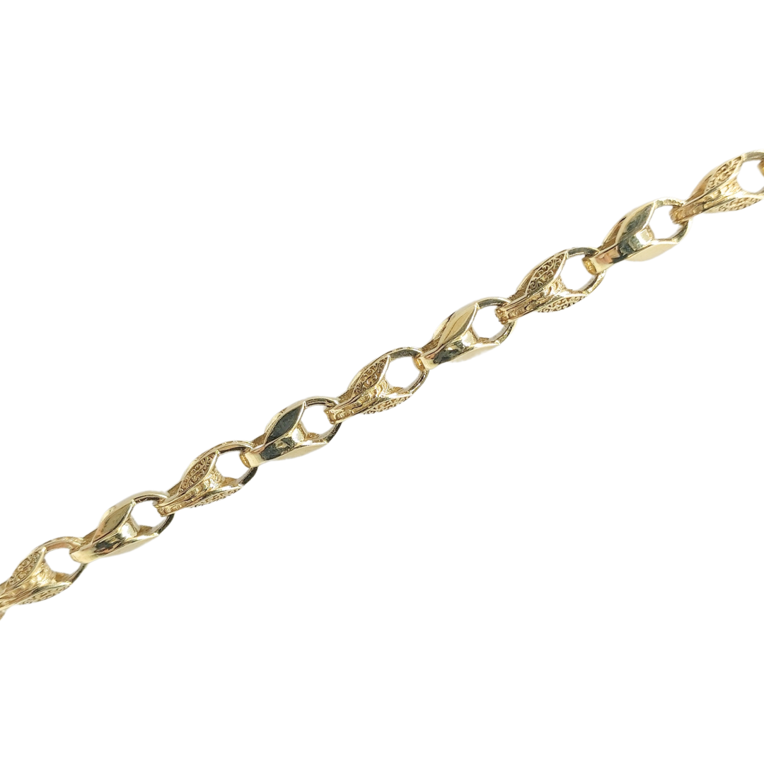 9ct Yellow Gold Tulip Chain 22"