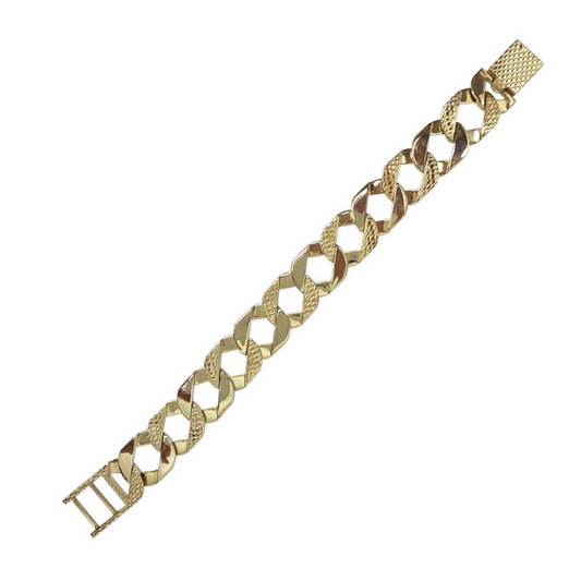 9ct Yellow Gold Chaps Bracelet 8.5"