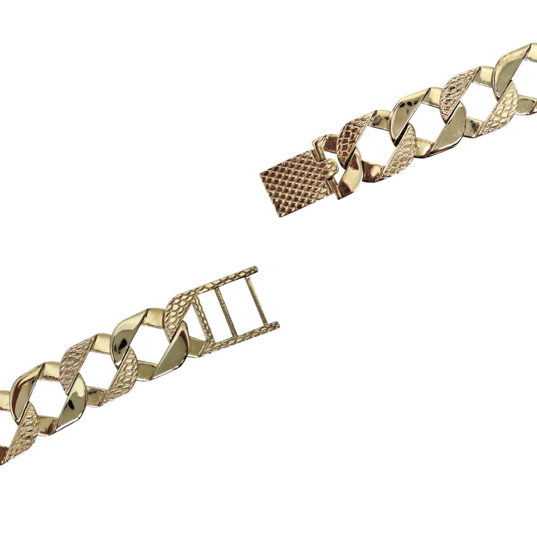 9ct Yellow Gold Chaps Bracelet 8.5"