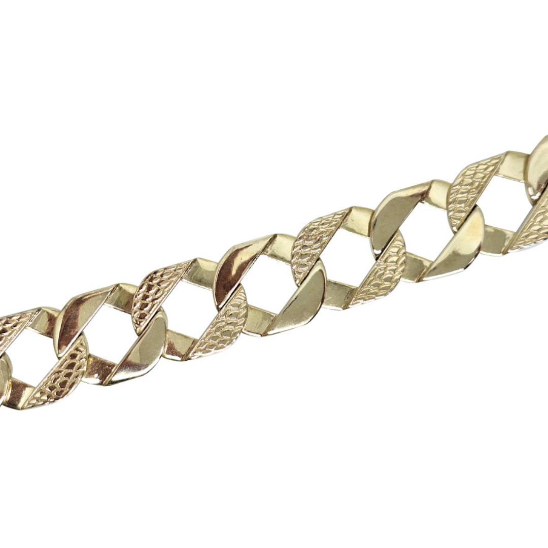 9ct Yellow Gold Chaps Bracelet 8.5"