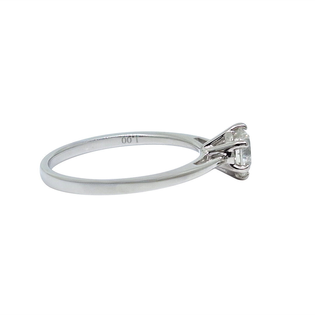 18ct White Gold Round Brilliant Diamond Solitaire Ring