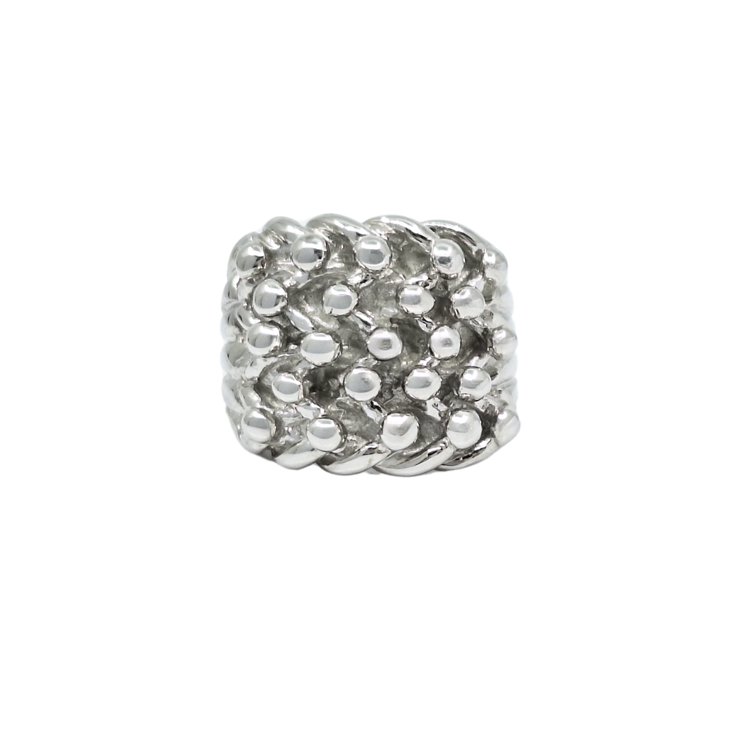 Silver Five Row Keeper Ring