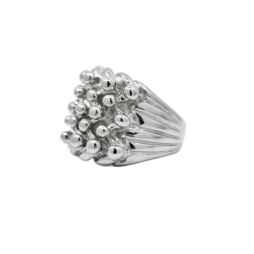 Silver Five Row Keeper Ring