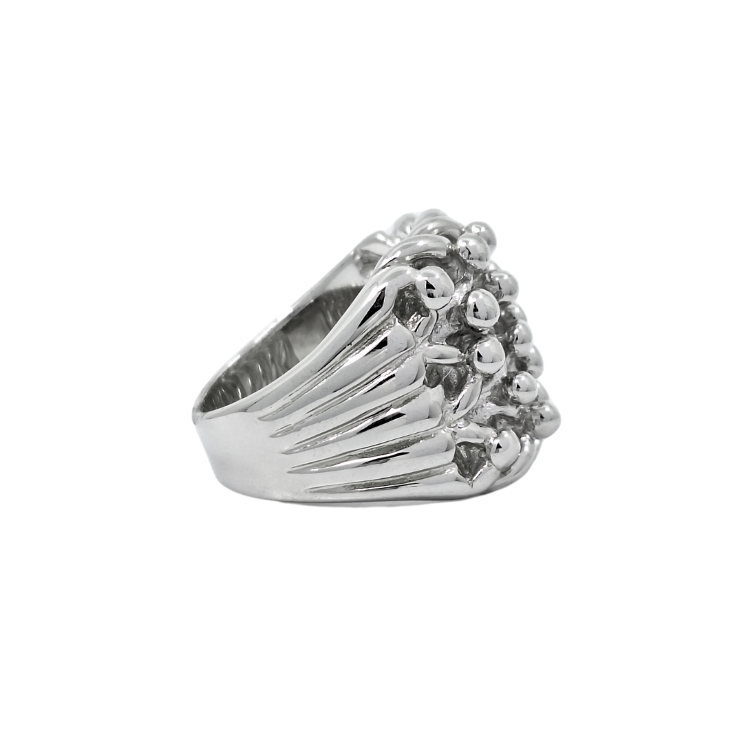 Silver Five Row Keeper Ring