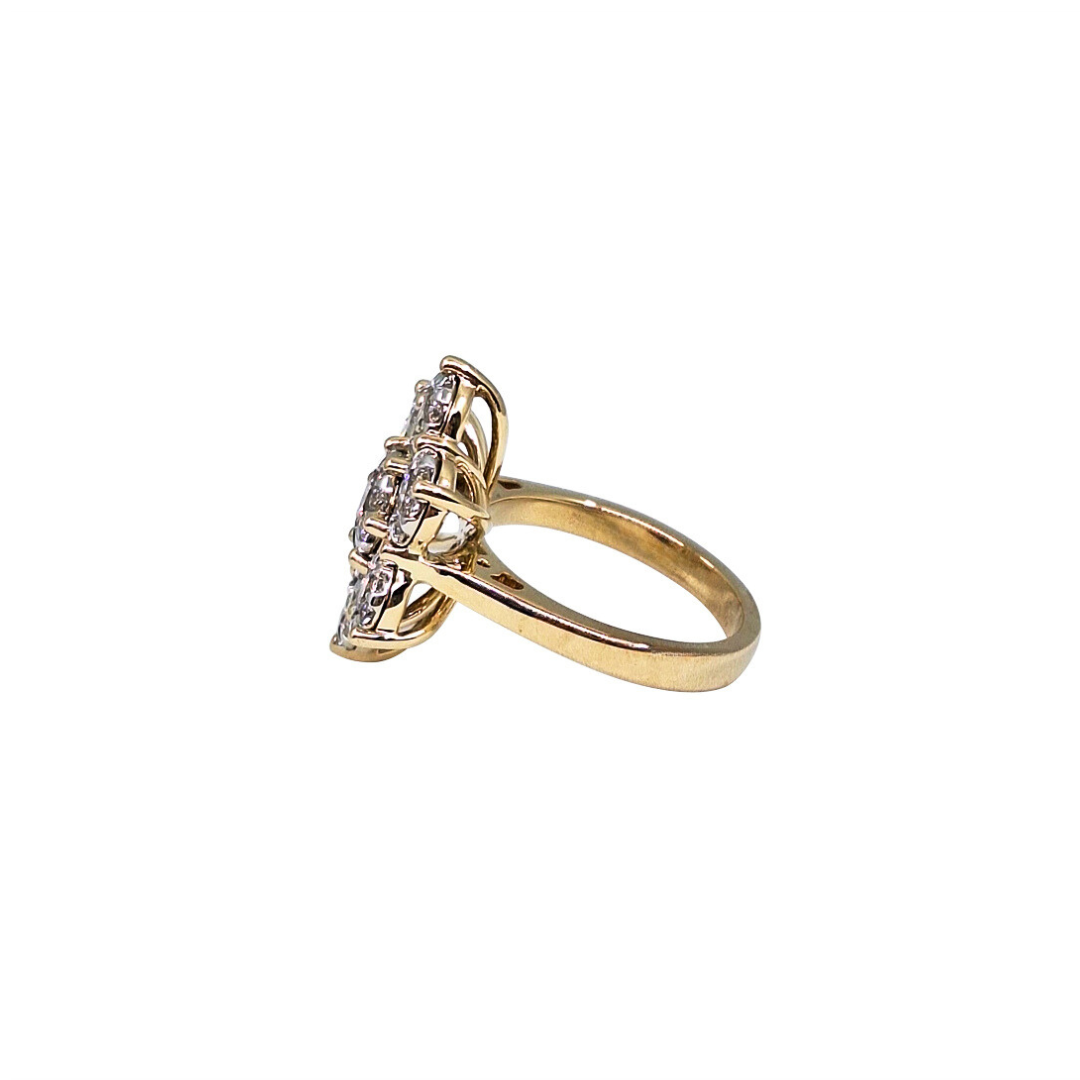 18ct yellow Gold Diamond Cluster Ring