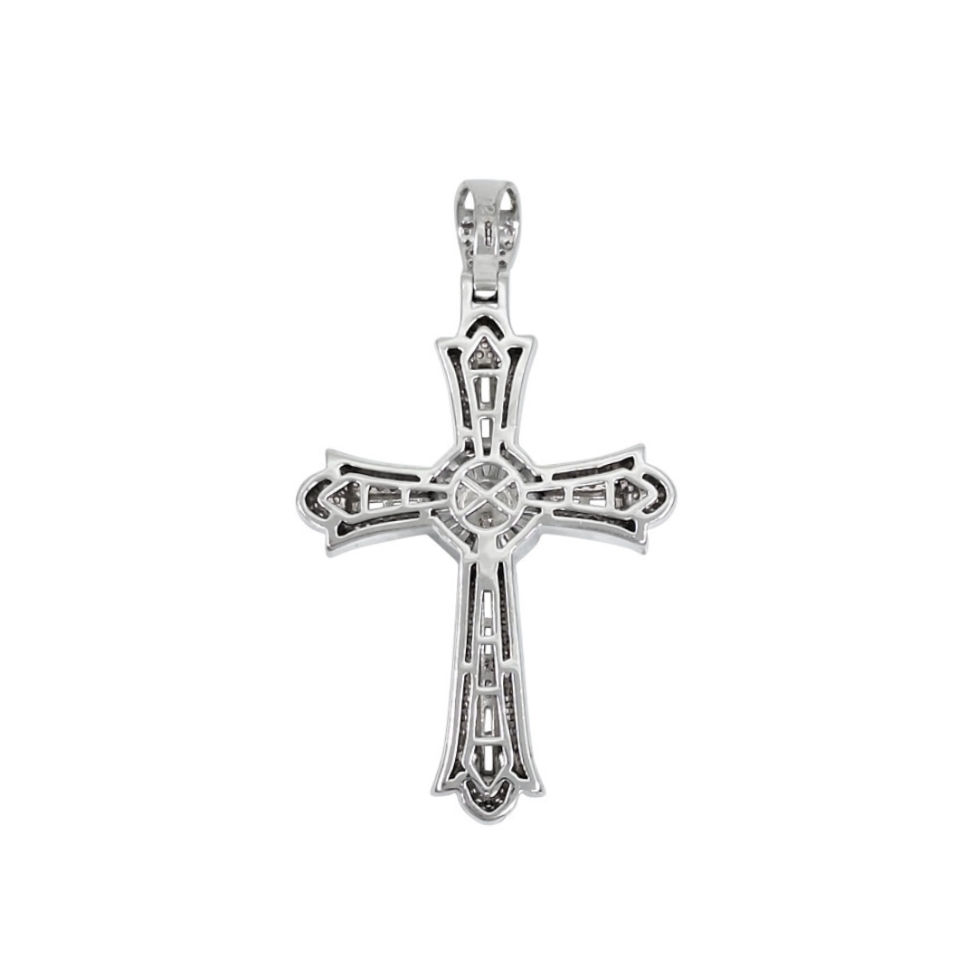 Silver CZ Crucifix Cross Pendant