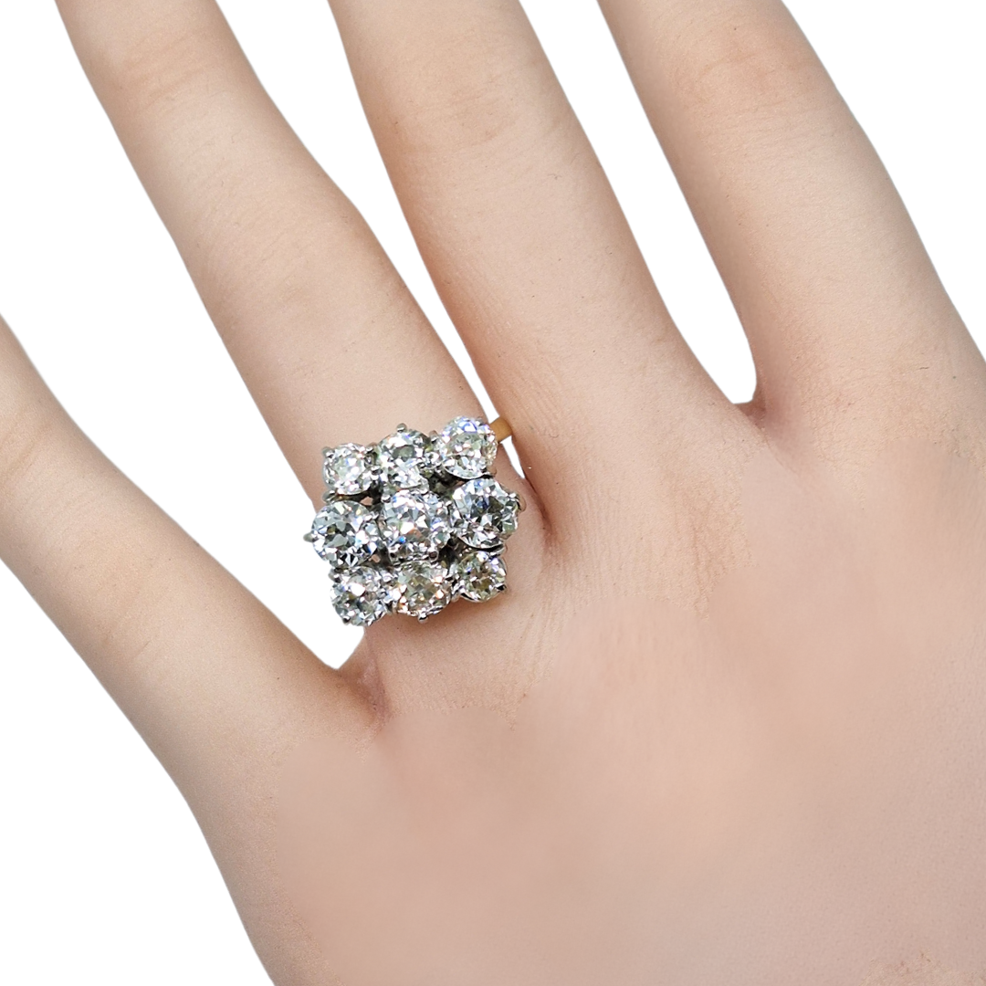18ct Gold Diamond Cluster Ring