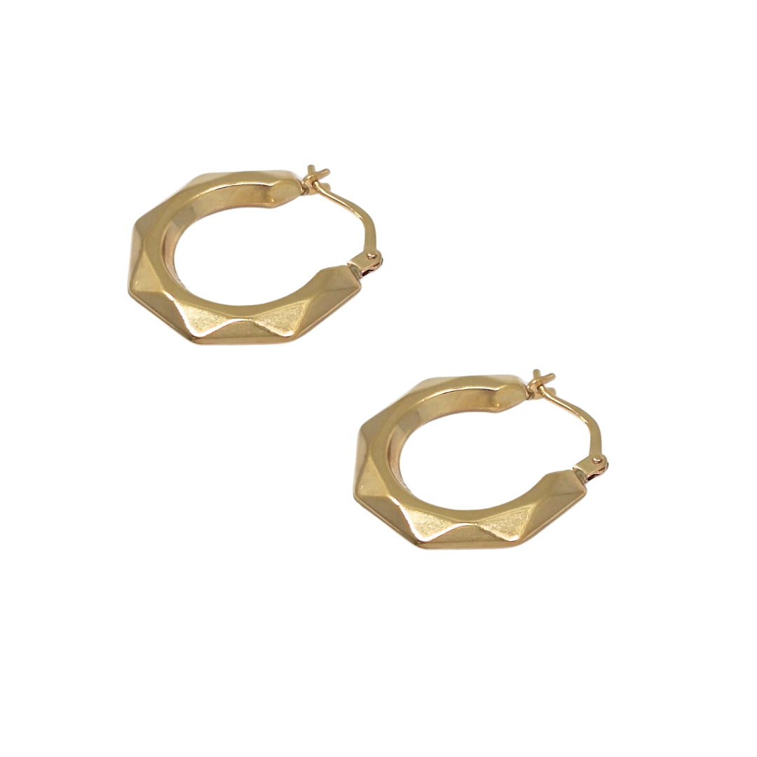 9ct Yellow Gold Creole Earrings