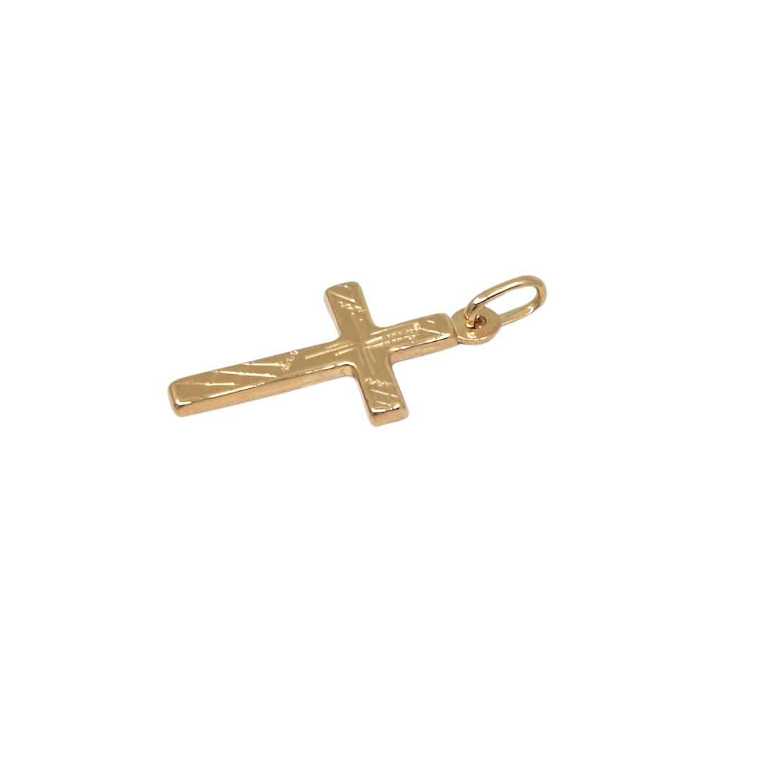 9ct Yellow Gold Pattern Cross