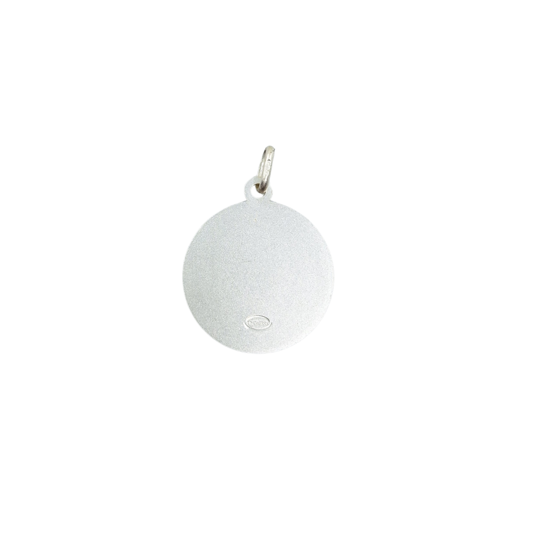 Silver Round St Christopher Pendant