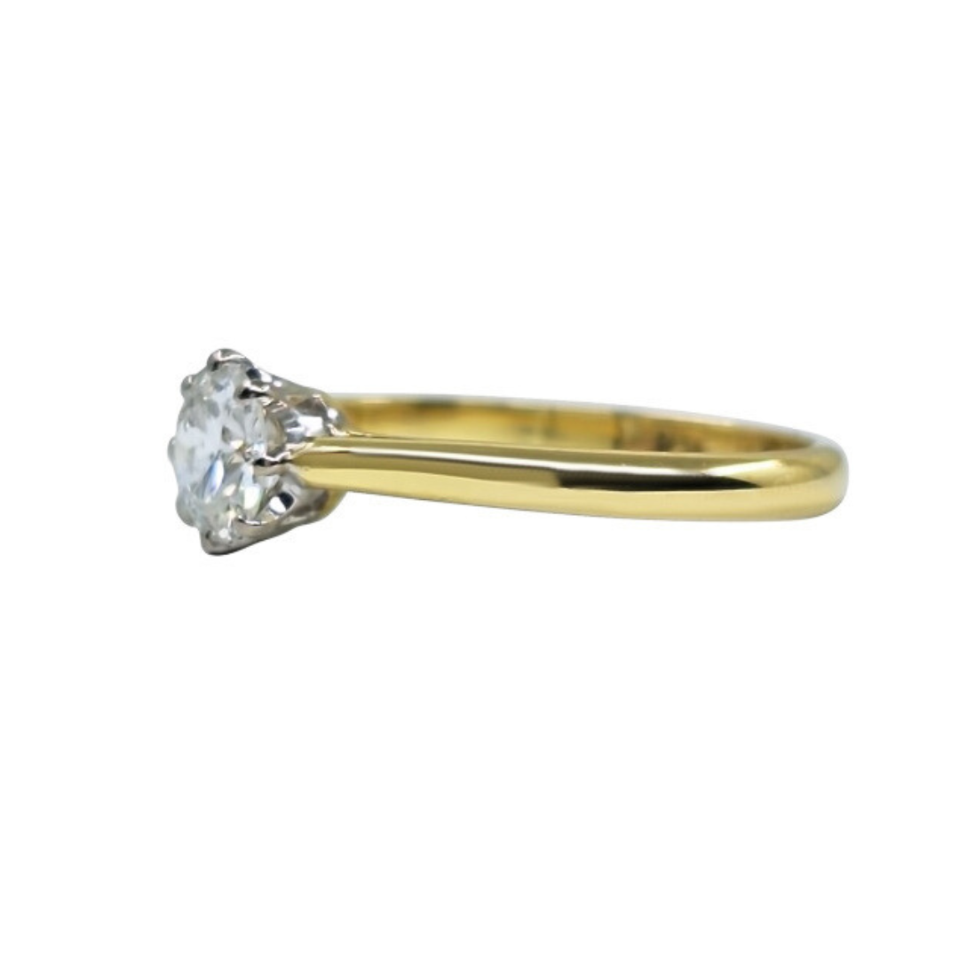 18ct Yellow Gold Diamond Solitaire Ring 0.50ct