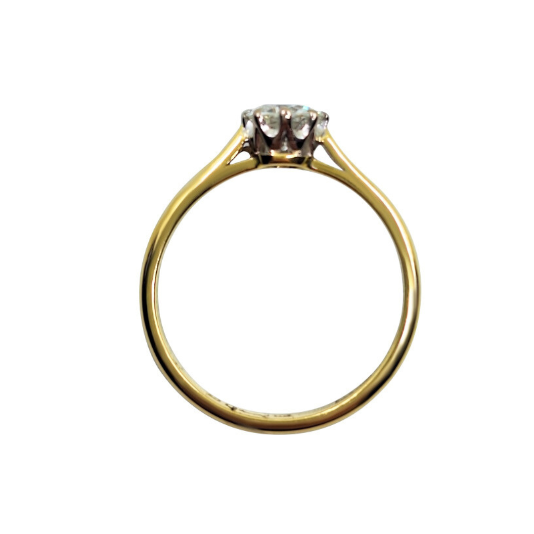 18ct Yellow Gold Diamond Solitaire Ring 0.50ct