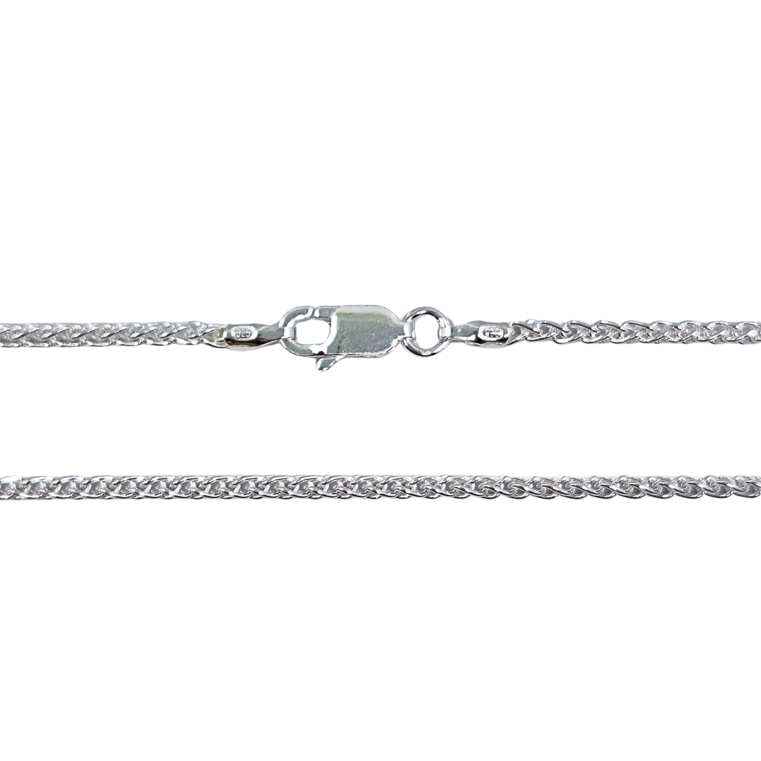 Silver 2mm Spiga Chain 18"