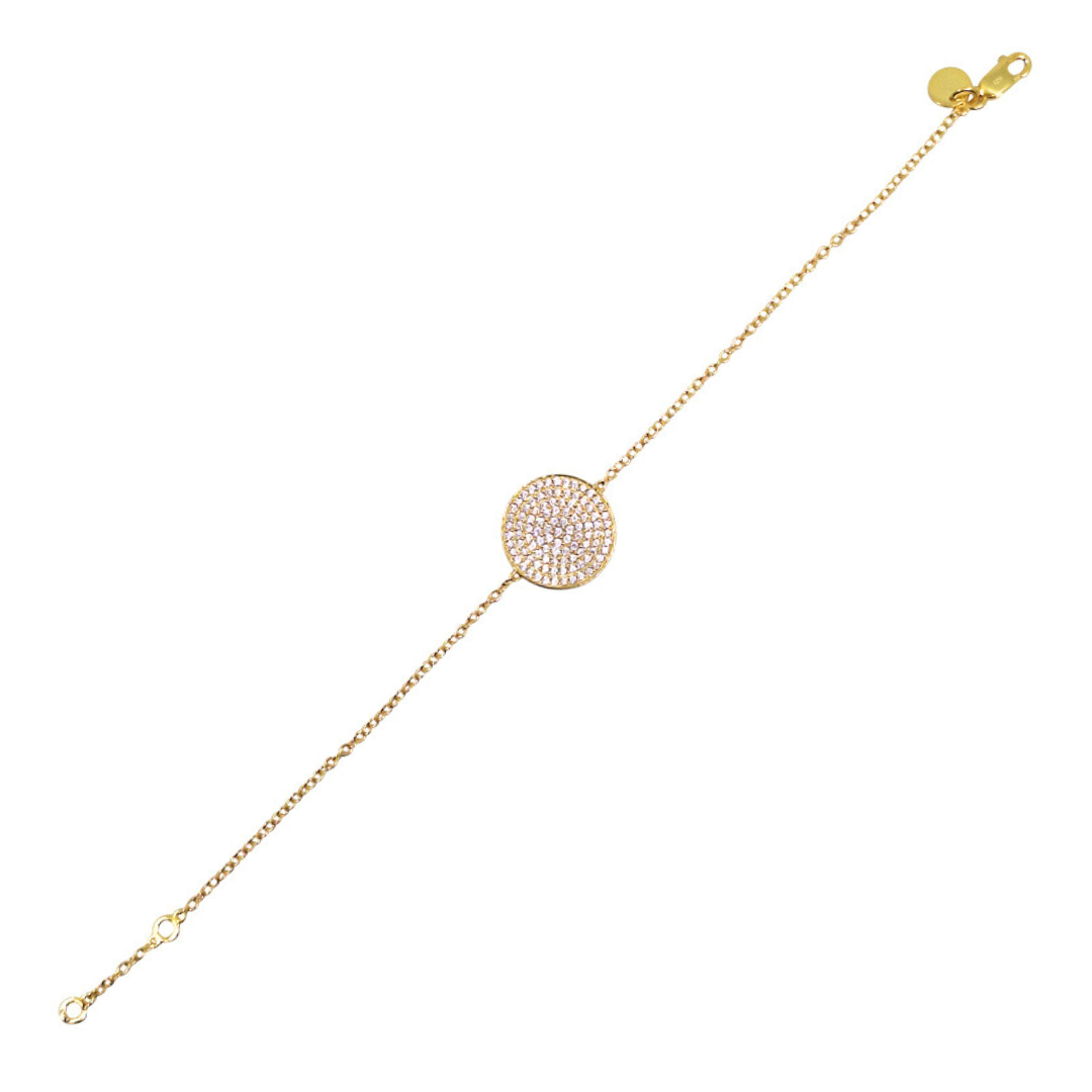 Tresor Paris Yellow Crystal Disc Bracelet