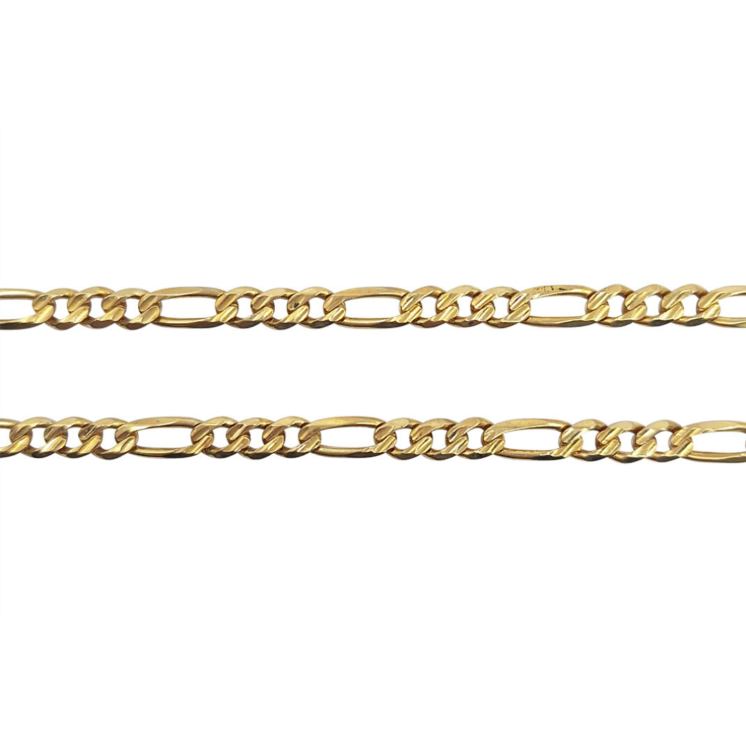 9ct Yellow Gold Figaro Chain 24"