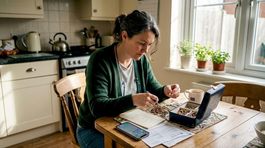 Woman prepares jewellery for cash loan process