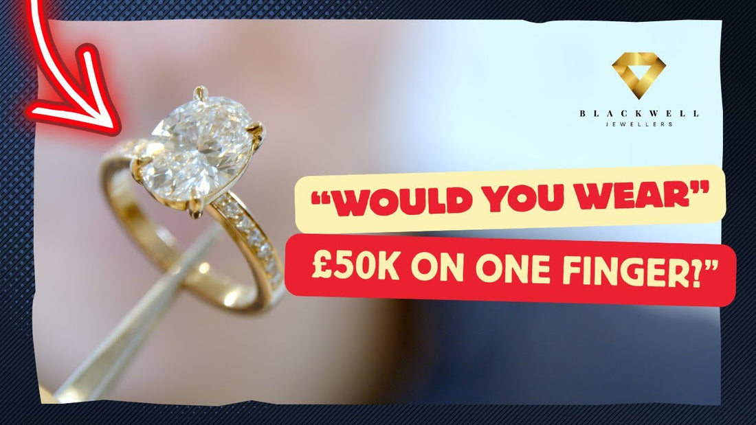Watch Us Hand Make a £50,000 Diamond Ring | 2ct Oval + Grain-Set Wedding Band