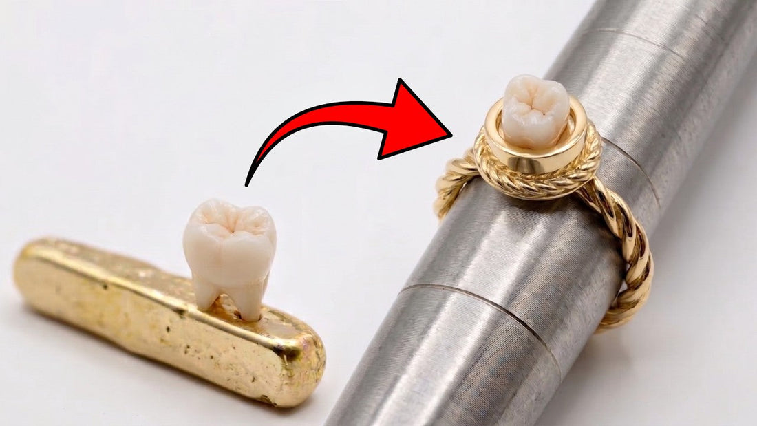 We Put a TOOTH in a Gold Ring… Here’s How We Made It