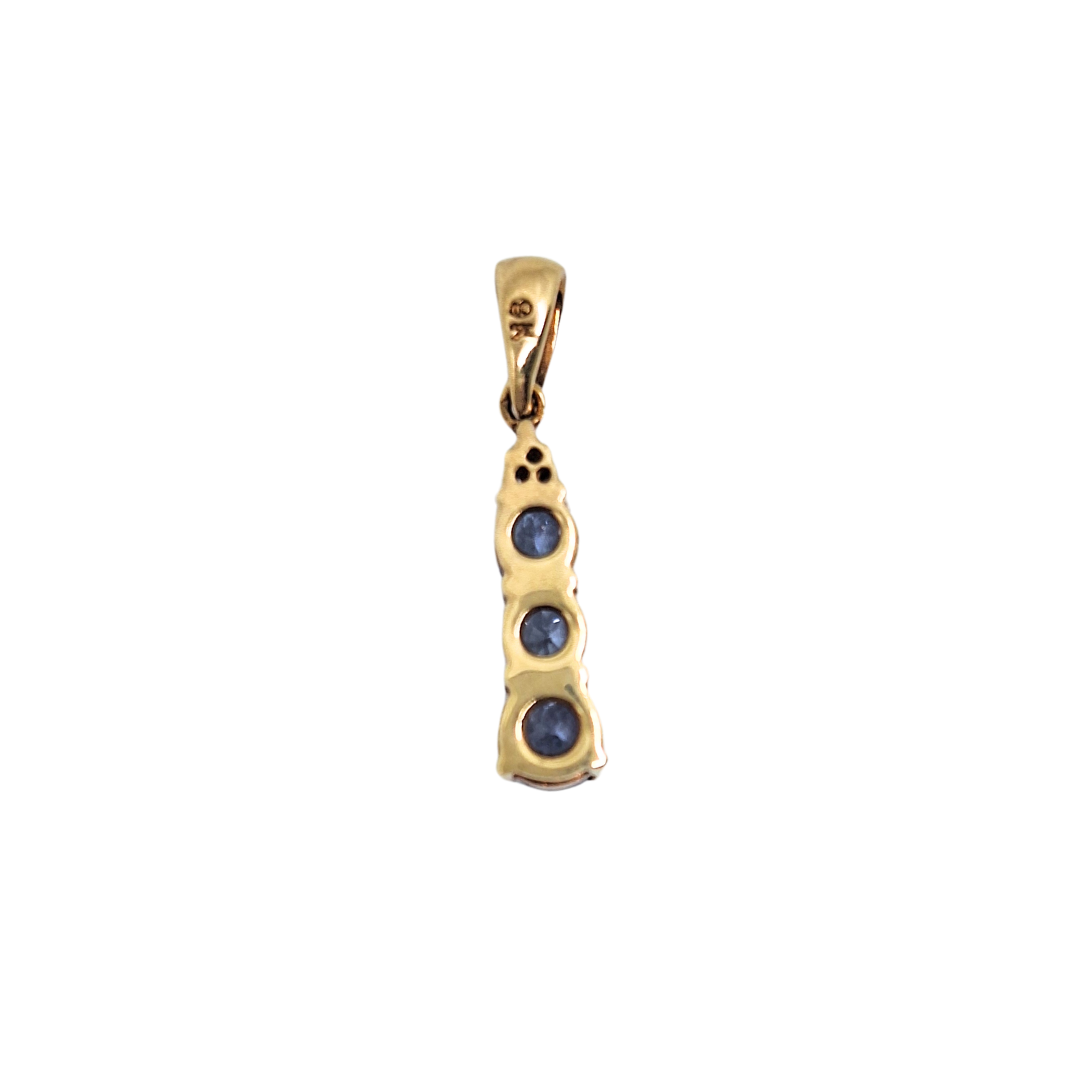 9ct Yellow Gold Purple Stone Pendant