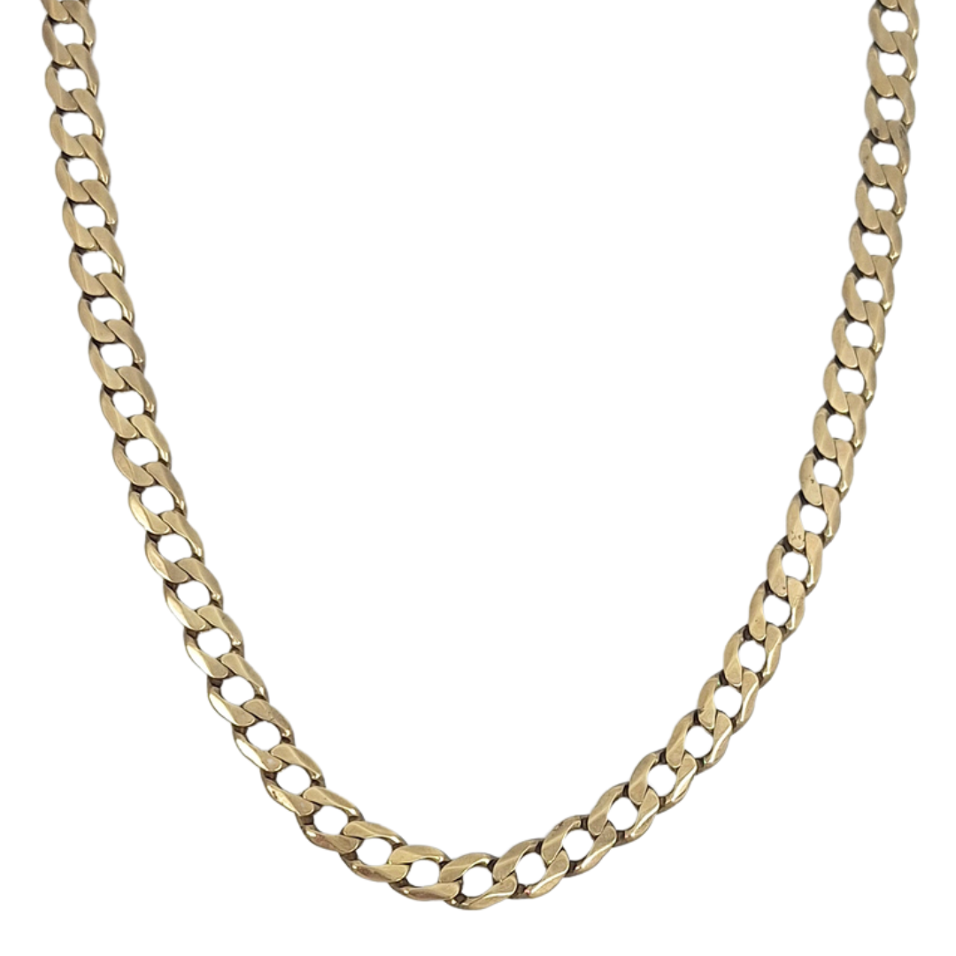 9ct Yellow Gold Curb Chain 26"