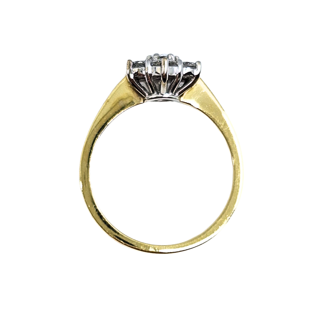 18ct Yellow Gold Diamond Cluster Ring