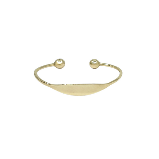9ct Yellow Gold Baby Identity Torque Bangle