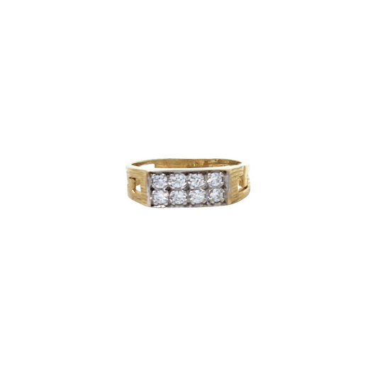 9ct Yellow Gold Children's CZ Signet Ring