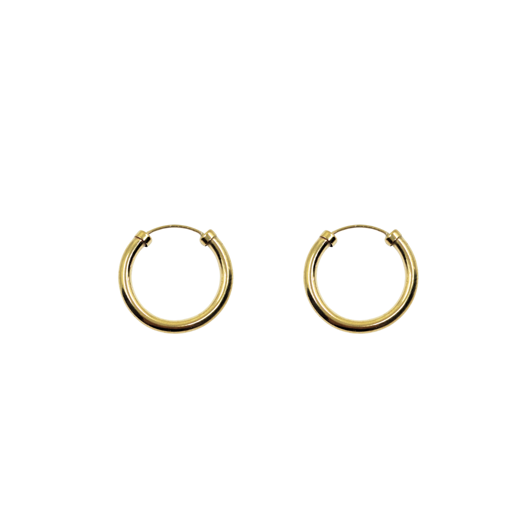 9ct Yellow Gold Capped Sleeper Earrings