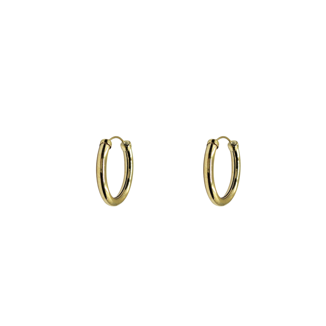 9ct Yellow Gold Capped Sleeper Earrings