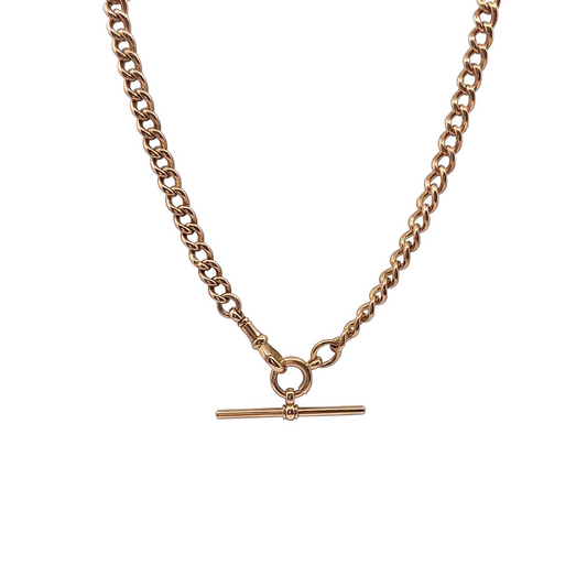 9ct Rose Gold Albert Chain 20"