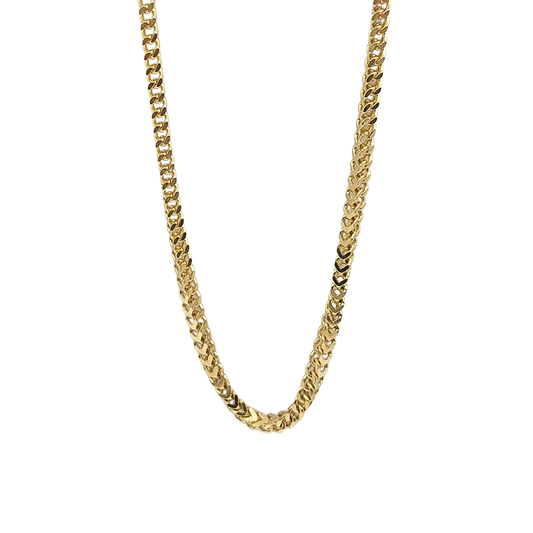 9ct Yellow Gold Solid Franco Chain 26"