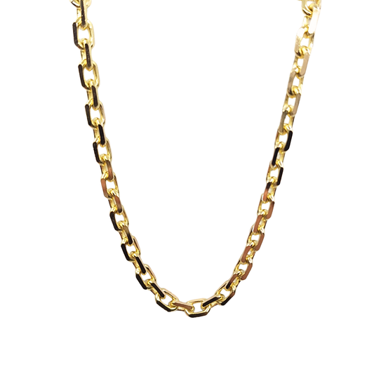 9ct Yellow Gold Square Trace Link Chain 24"