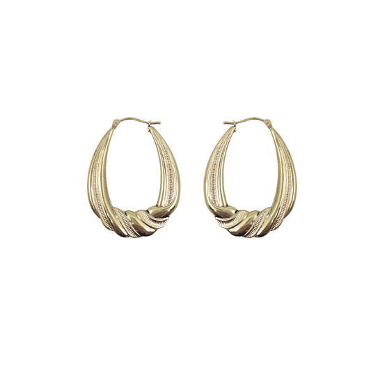 9ct Yellow Gold Creole Earrings