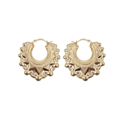 9ct Yellow Gold Creole Earrings