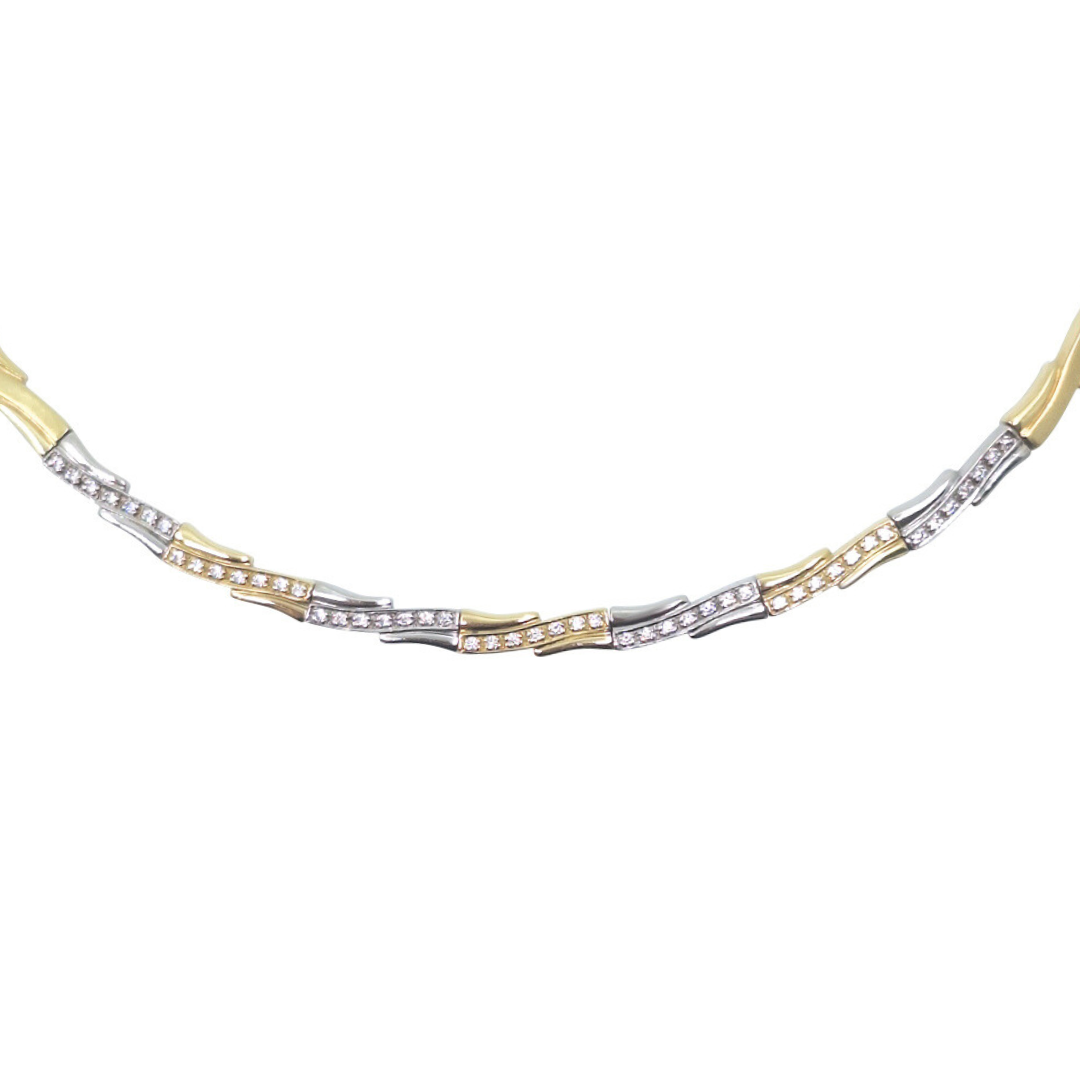 14ct Yellow & White Gold Necklace Set