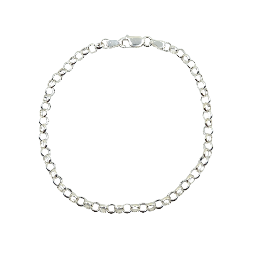 Silver Round Belcher Bracelet