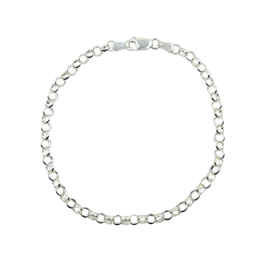 Silver Round Belcher Bracelet