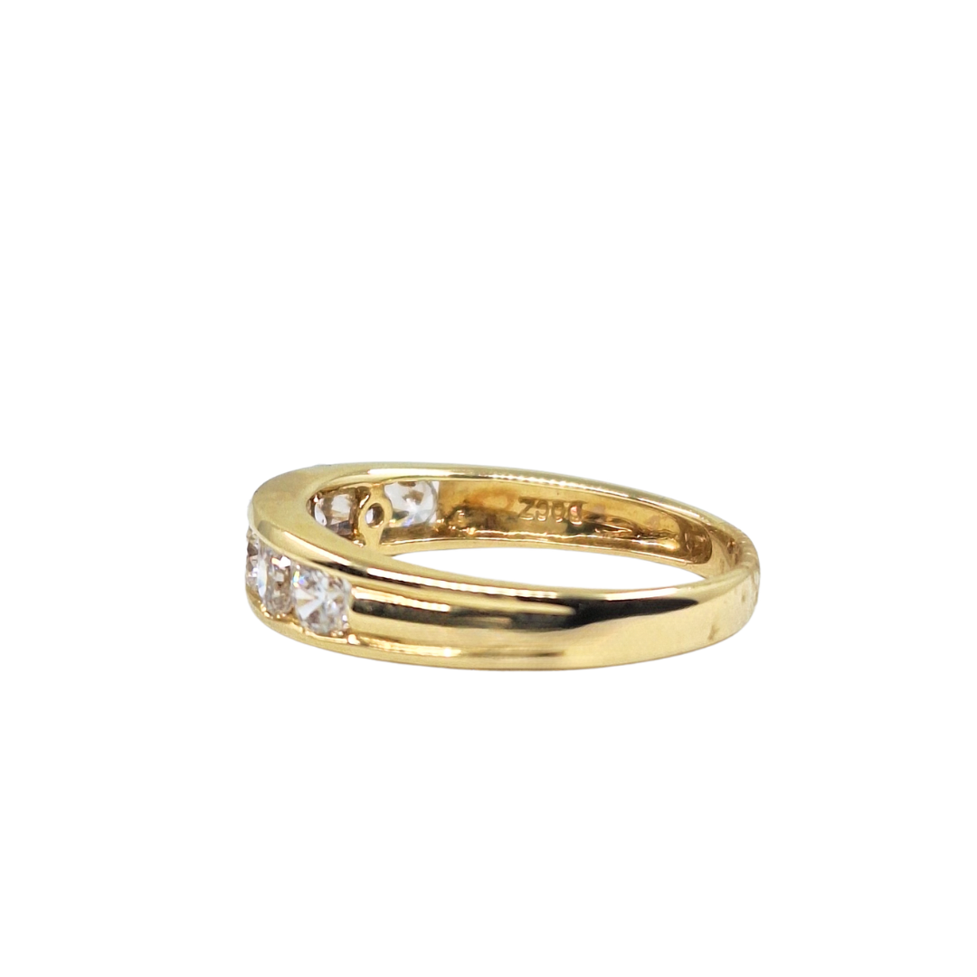 14ct Yellow Gold Channel Set Cubic Zirconia Eternity Ring