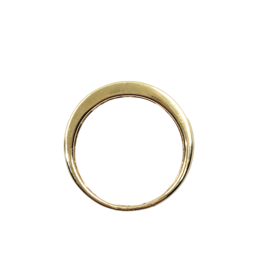 14ct Yellow Gold Channel Set Cubic Zirconia Eternity Ring