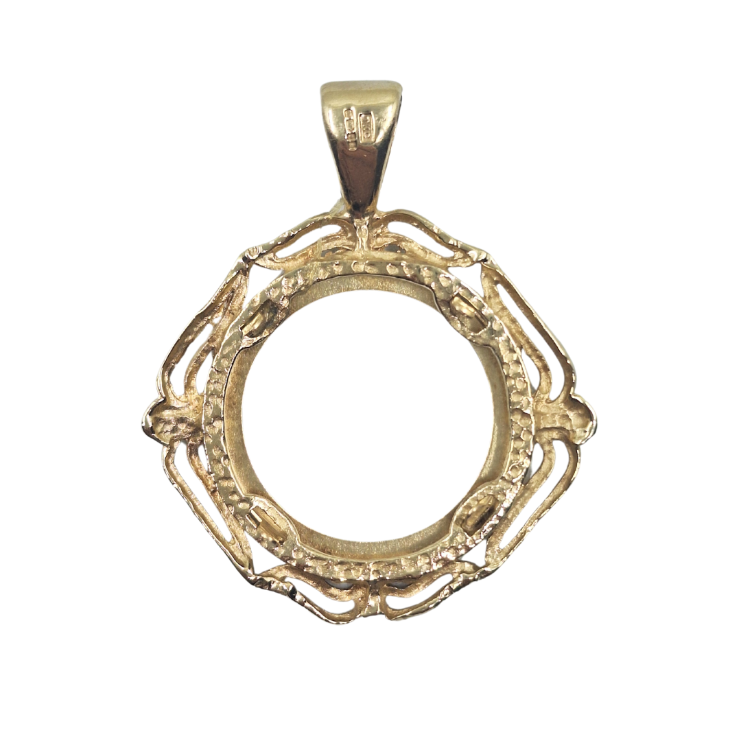 9ct Yellow Gold Full Sovereign Pendant Mount