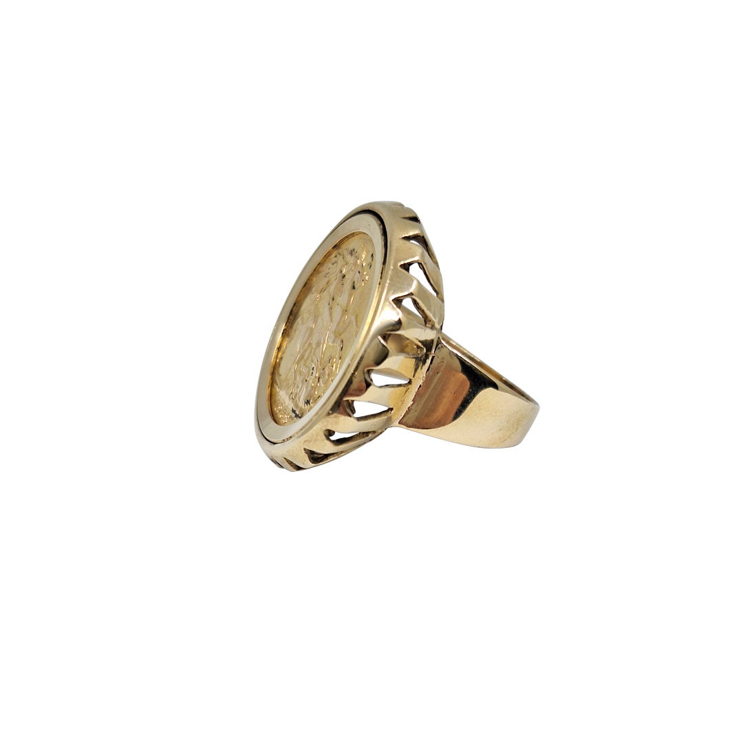 9ct Yellow Gold Full Sovereign Ring