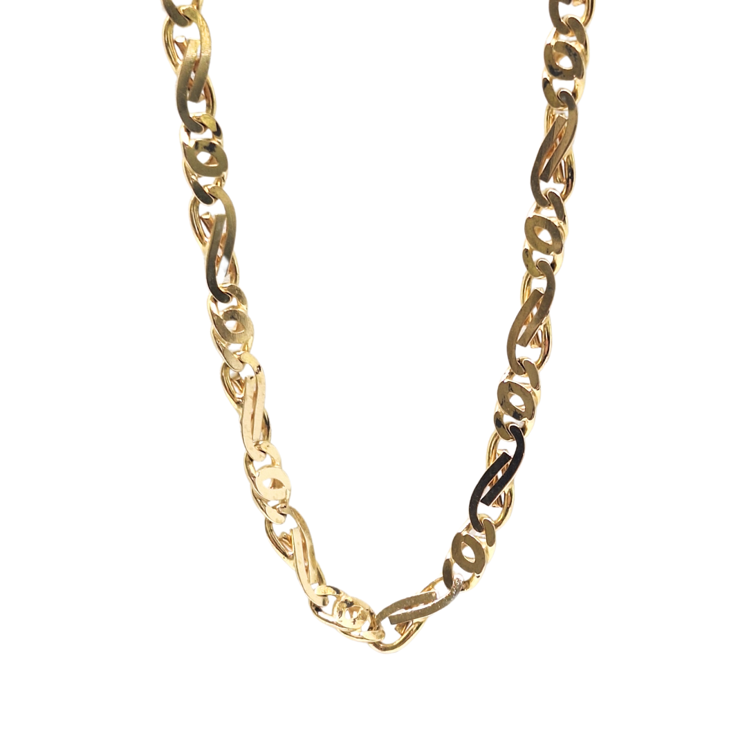 9ct Yellow Gold Fancy Link Chain 16"