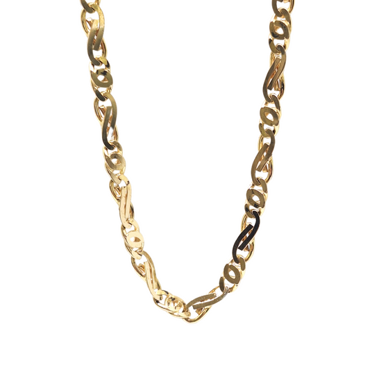 9ct Yellow Gold Fancy Link Chain 16"