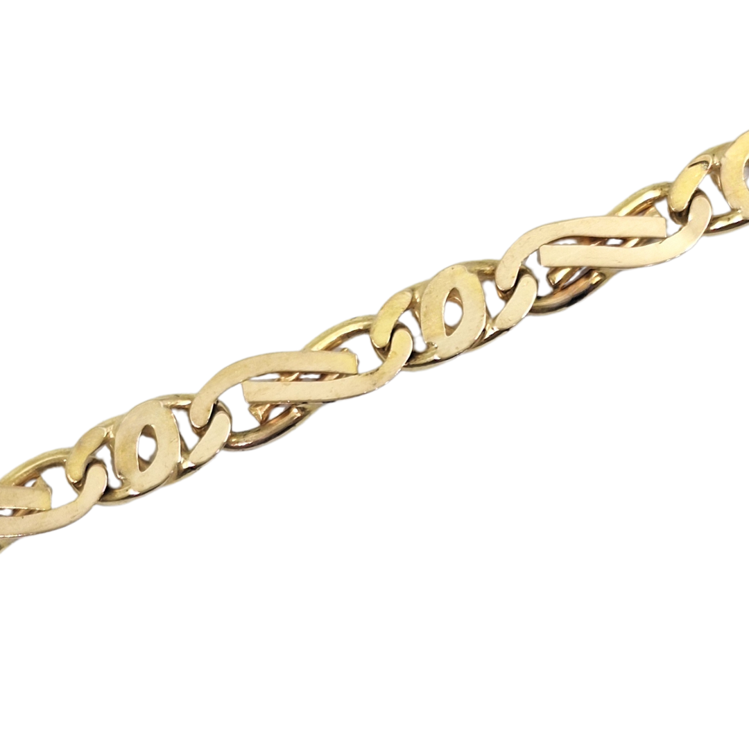 9ct Yellow Gold Fancy Link Chain 16"