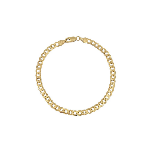 9ct Yellow Gold Child's Curb Bracelet 7"