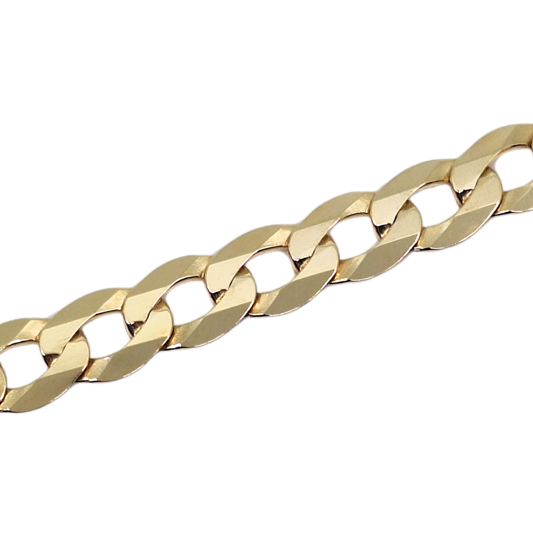 9ct Yellow Gold Curb Bracelet 8"