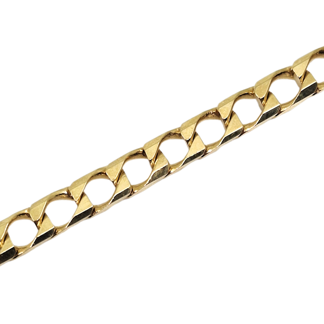 9ct Yellow Gold Curb bracelet 7.5"