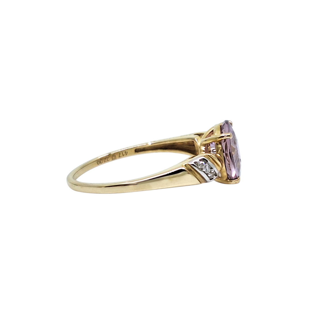 10ct yellow Gold Purple Gemstone Ring