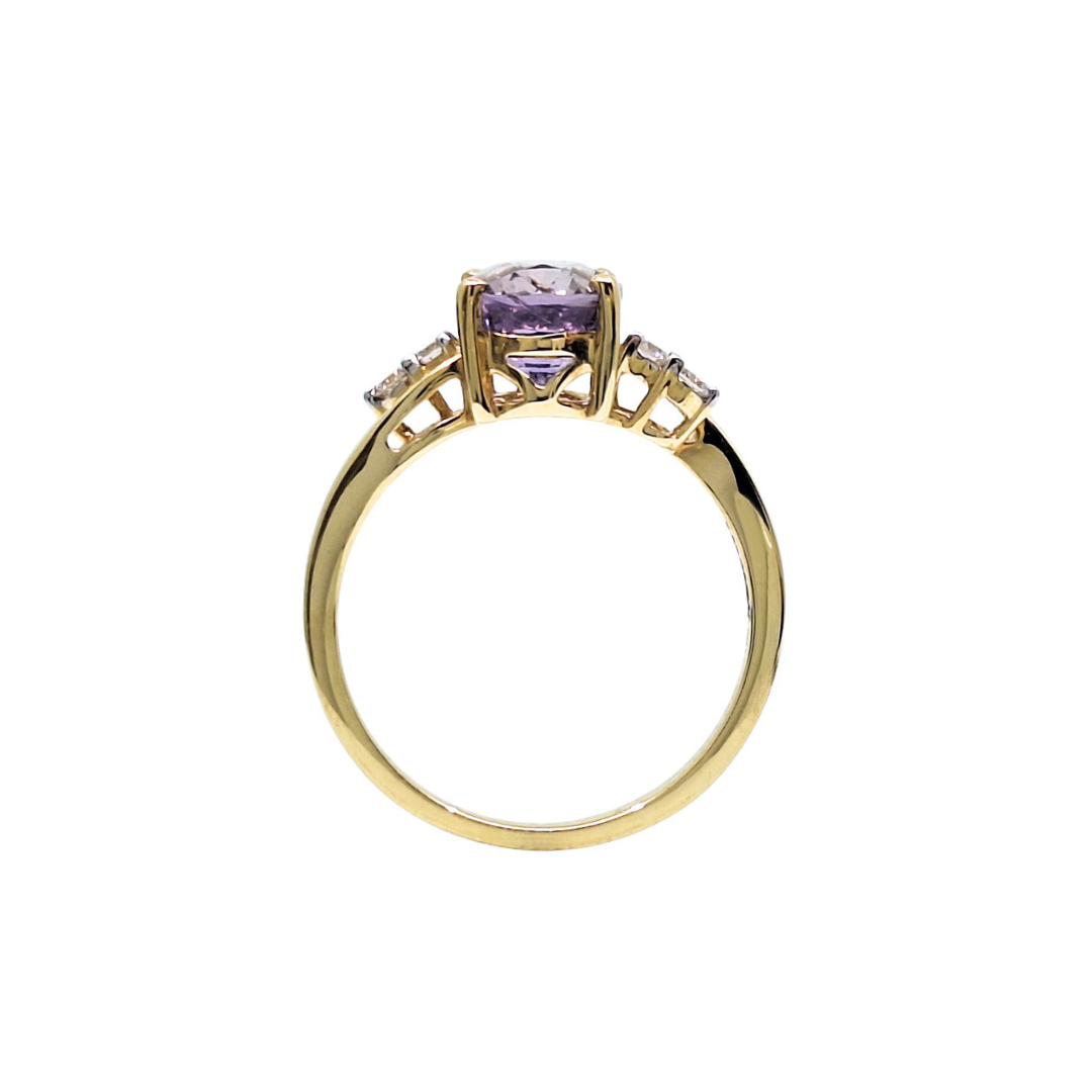 18ct Yellow Gold Spinel & Diamond Ring